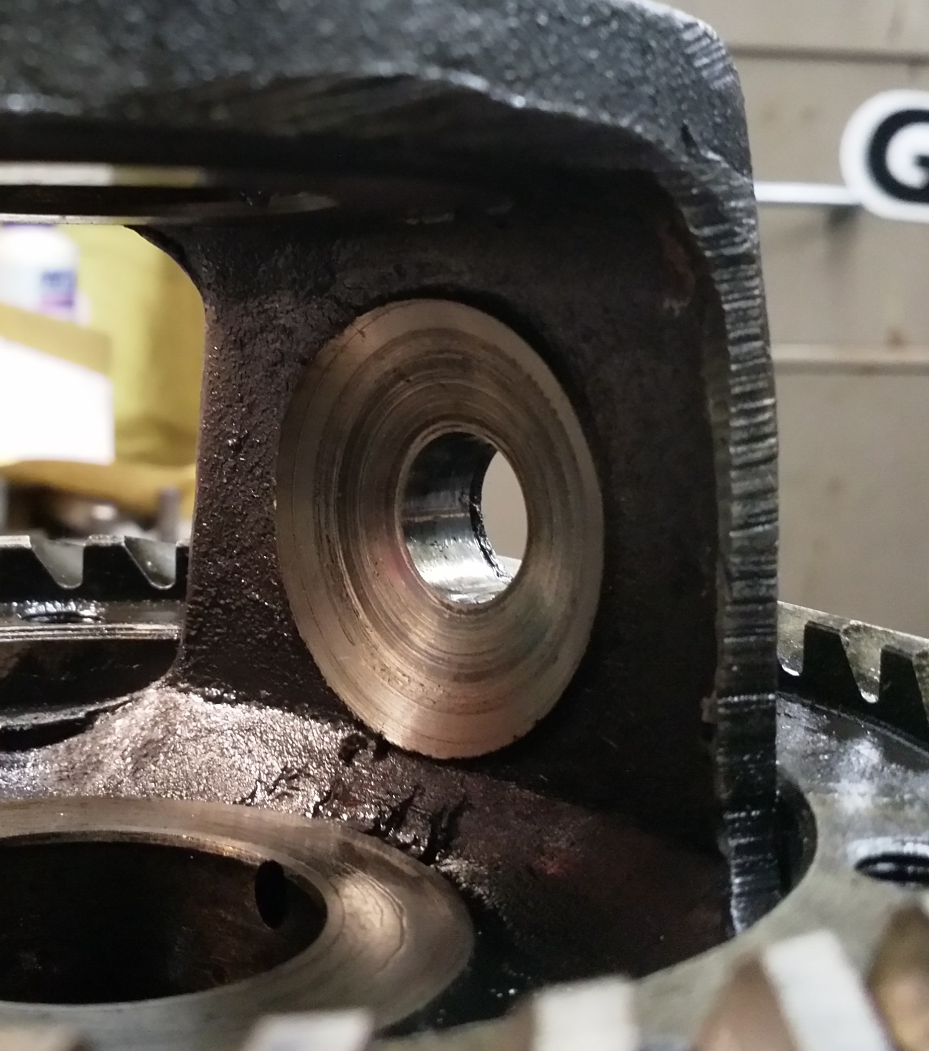 Thrust washer seat on the other side.