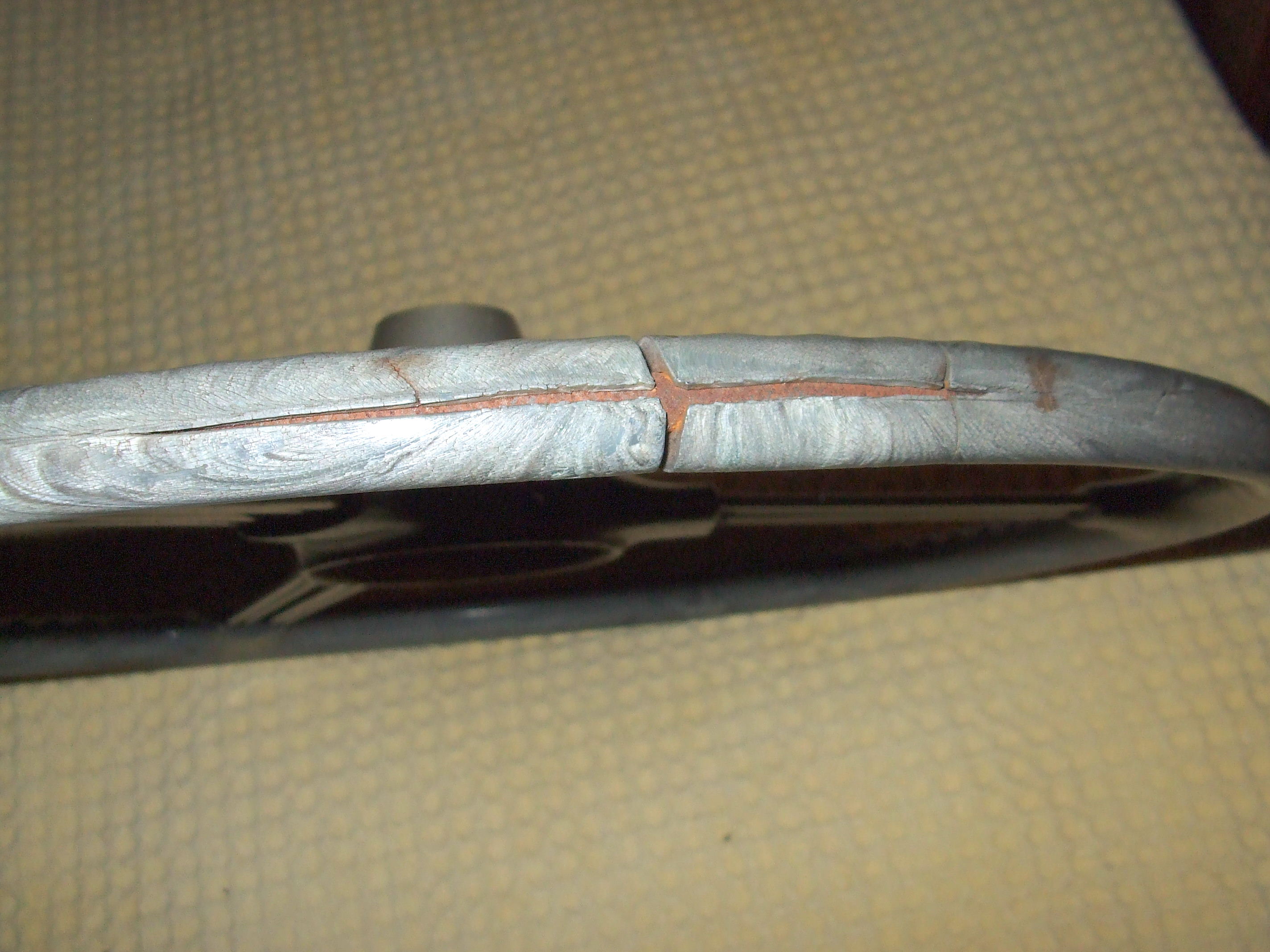 Cracked bakelite steering wheel 1.JPG