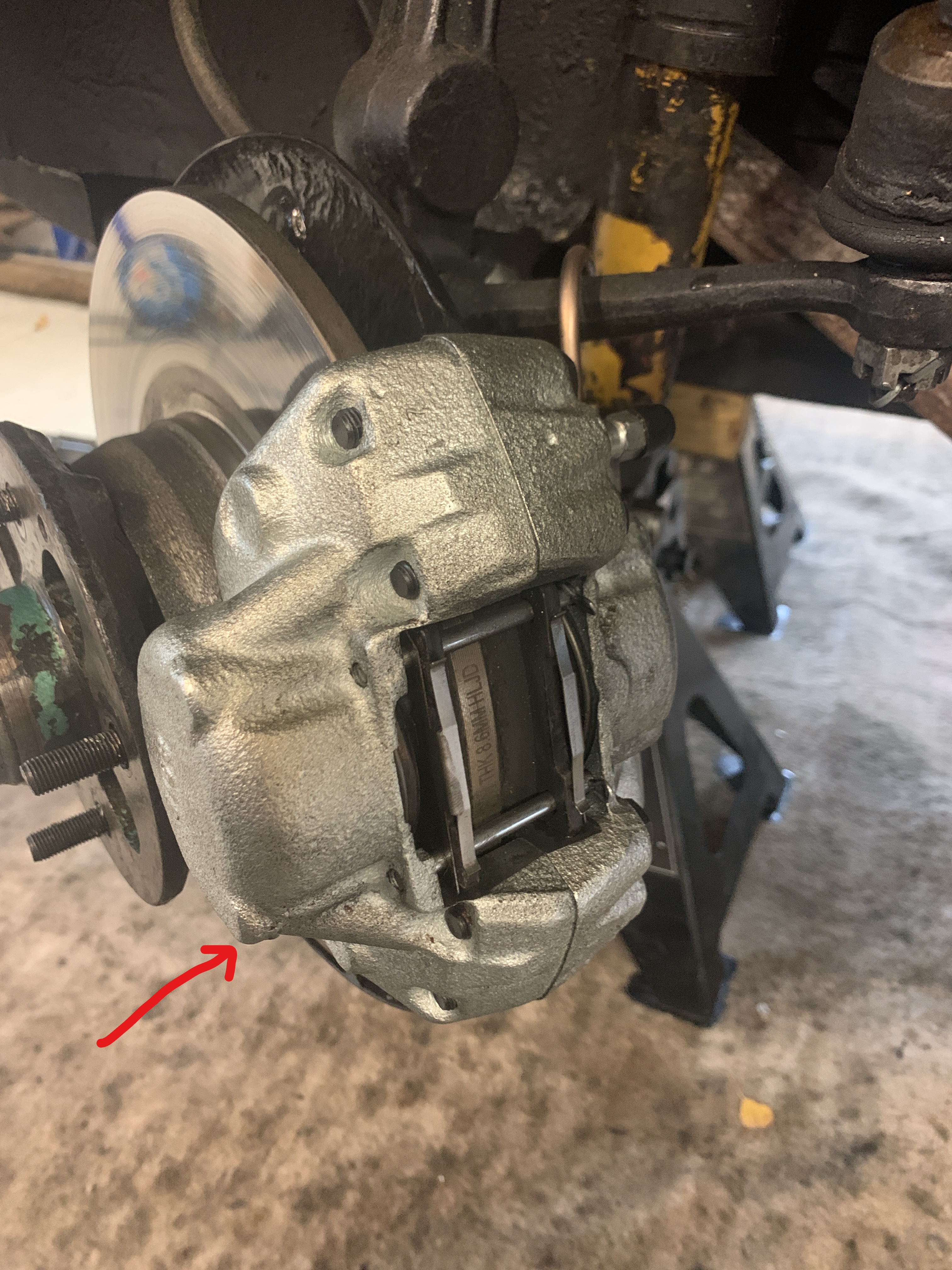Caliper touch point