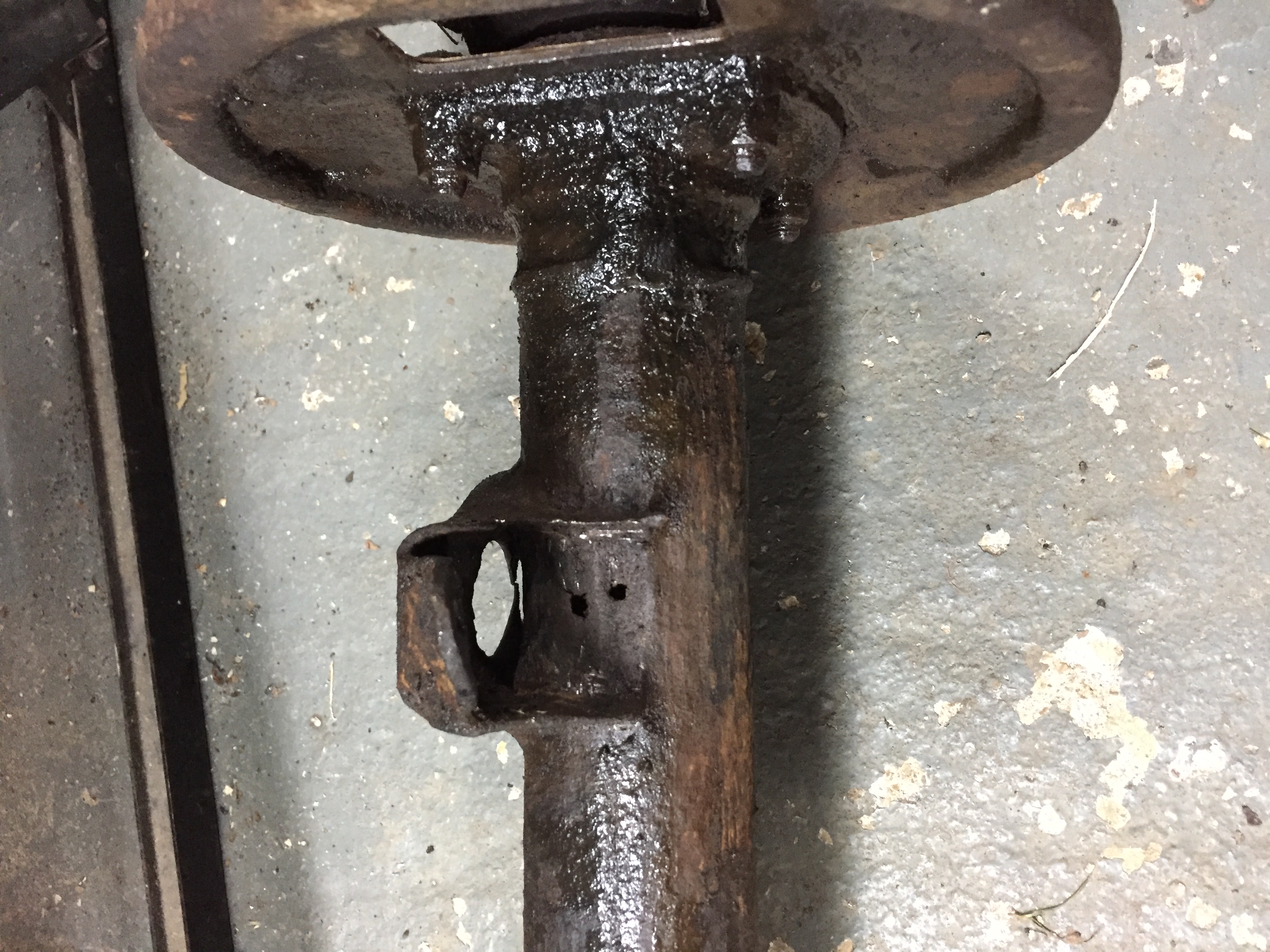 Holes in casing (offside)