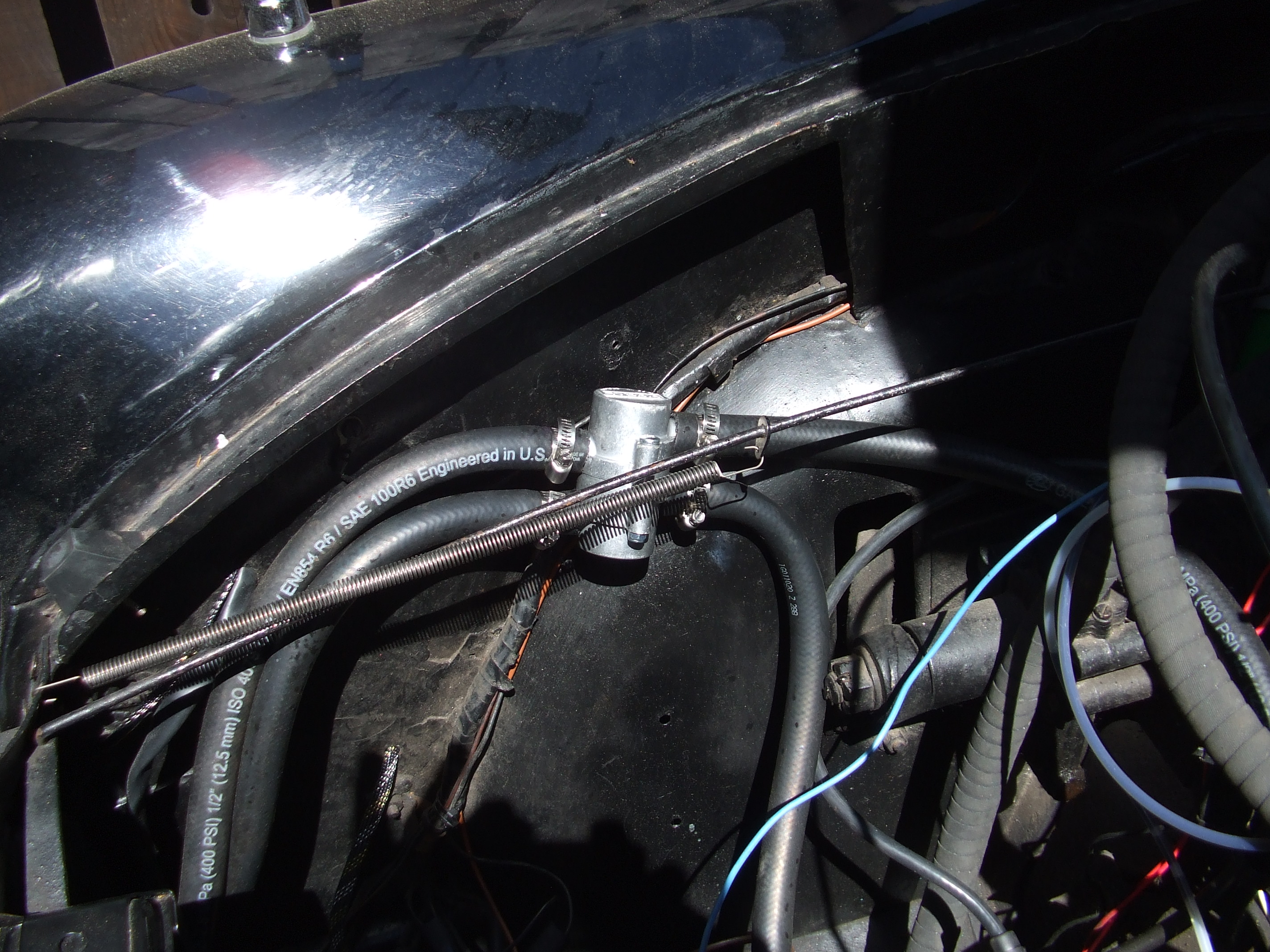 Oil cooler thermostat in place.JPG