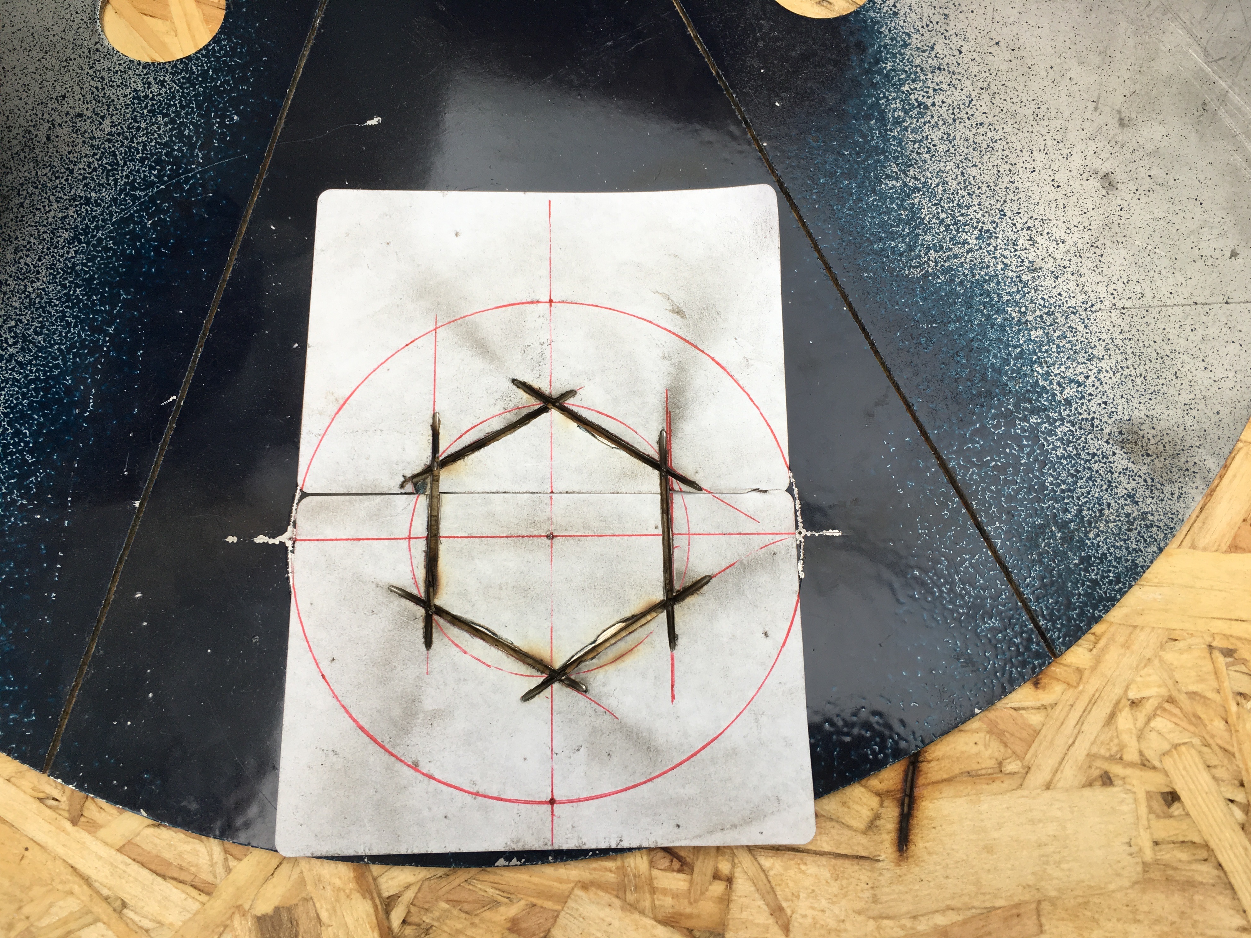 After cutting out with the angle grinder