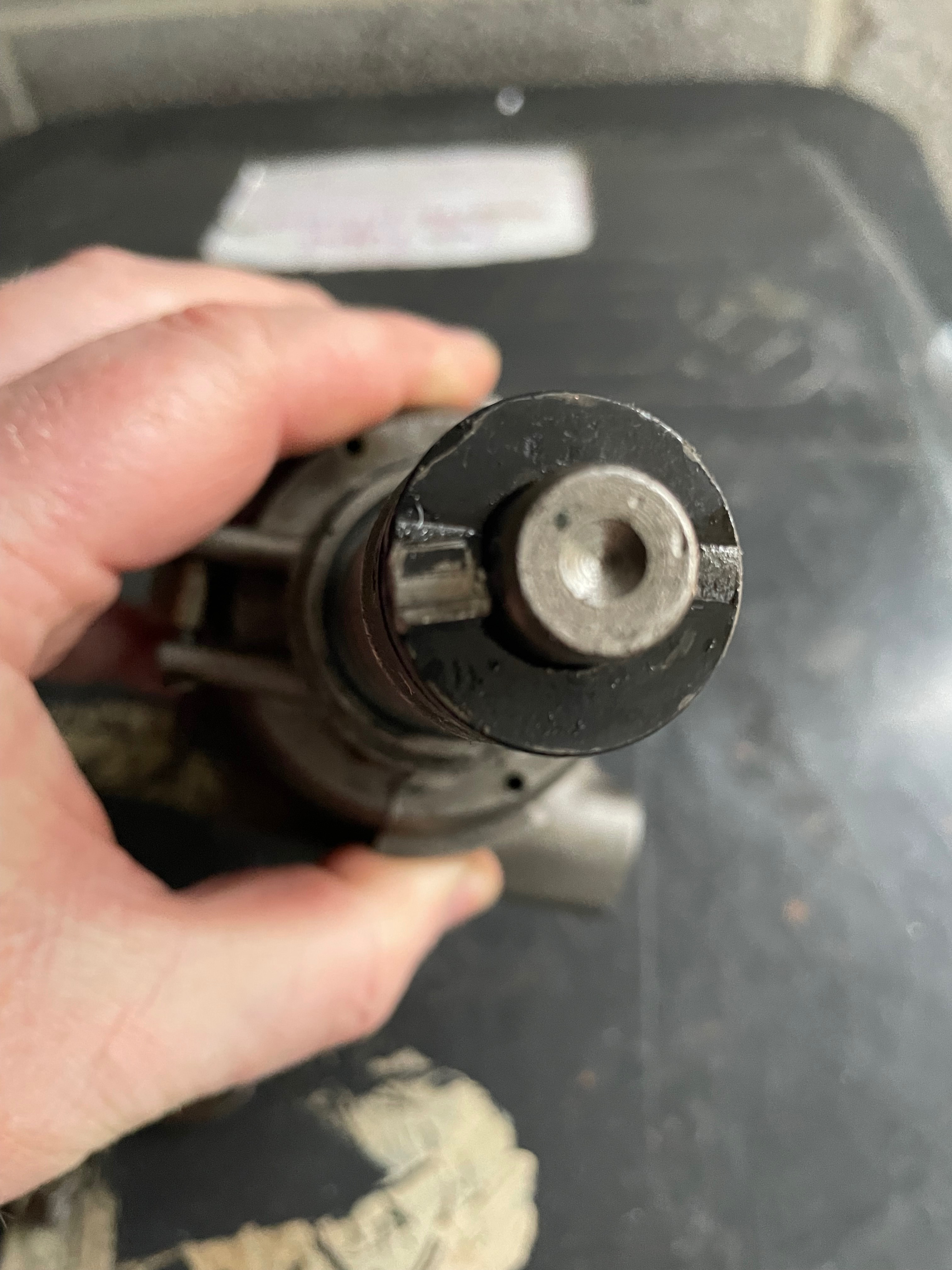The casting is damaged as well as the drive pin