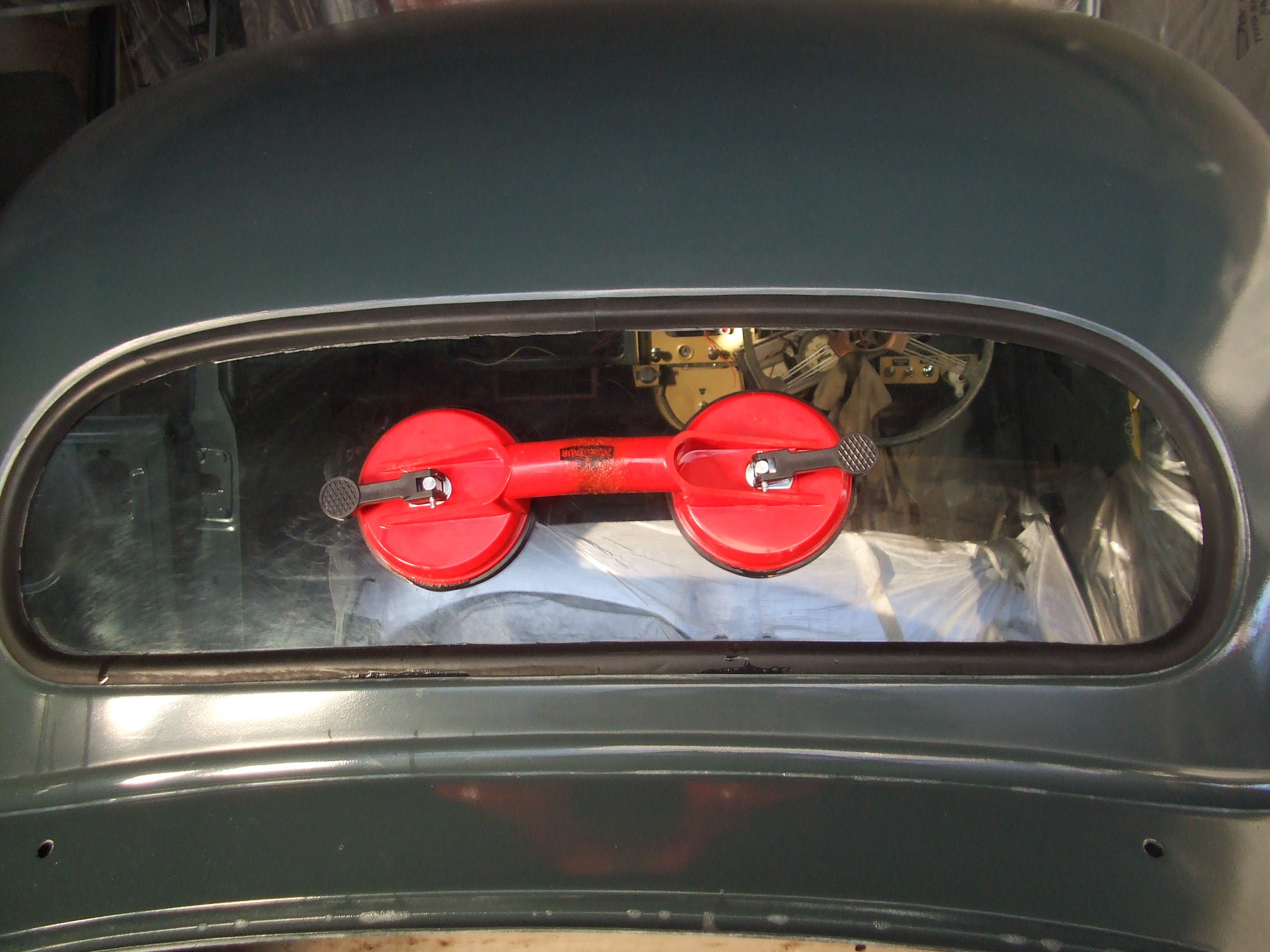Sally being rebuilt 40 Rear window reinstalled.JPG