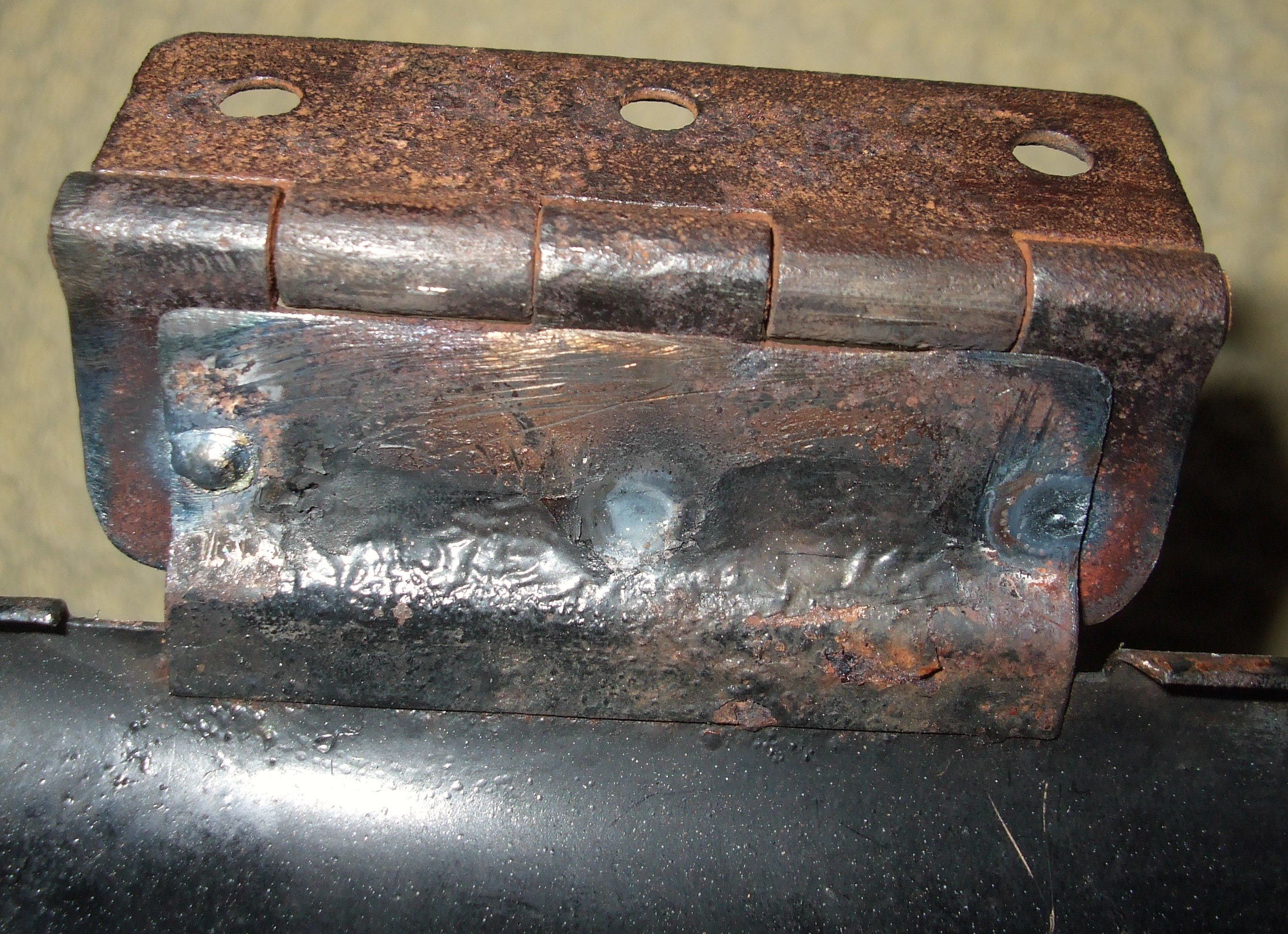 Morris Minor MM or Series 2 glove box lid hinge repair 3.JPG