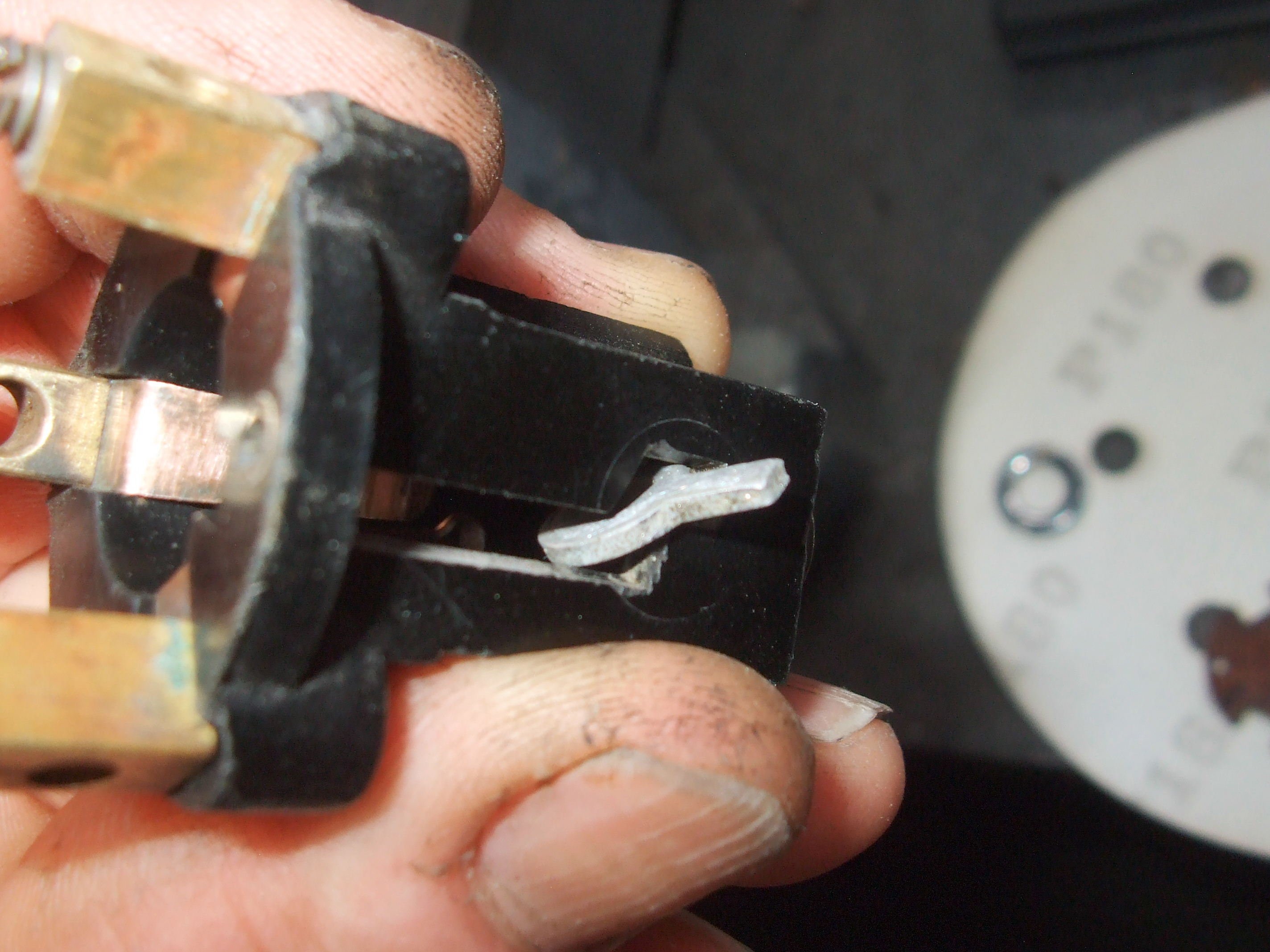5 Reinserting cleaned switch locating arm.JPG