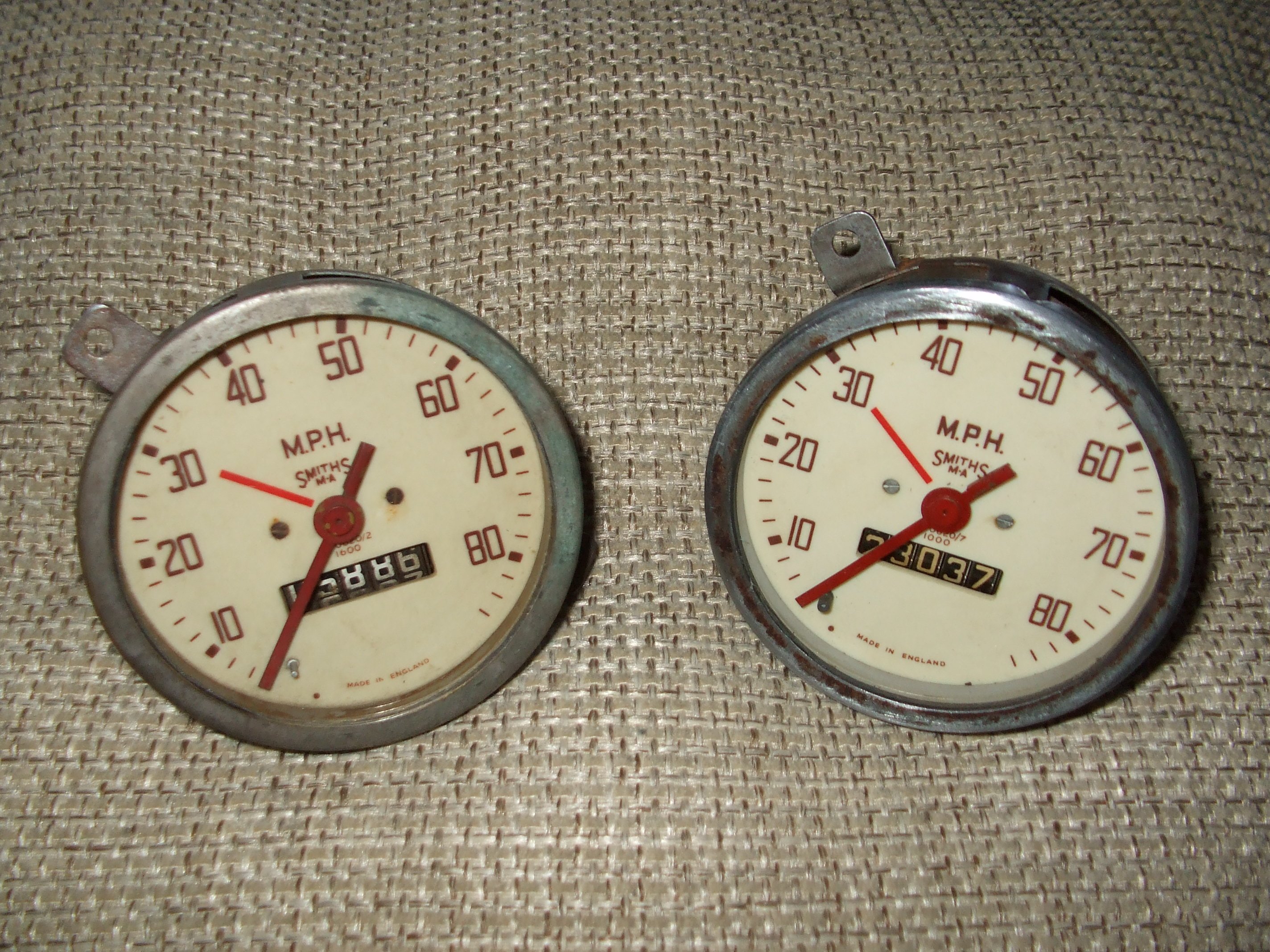 Morris Minor MM and Series 2 Speedo's x 2.JPG