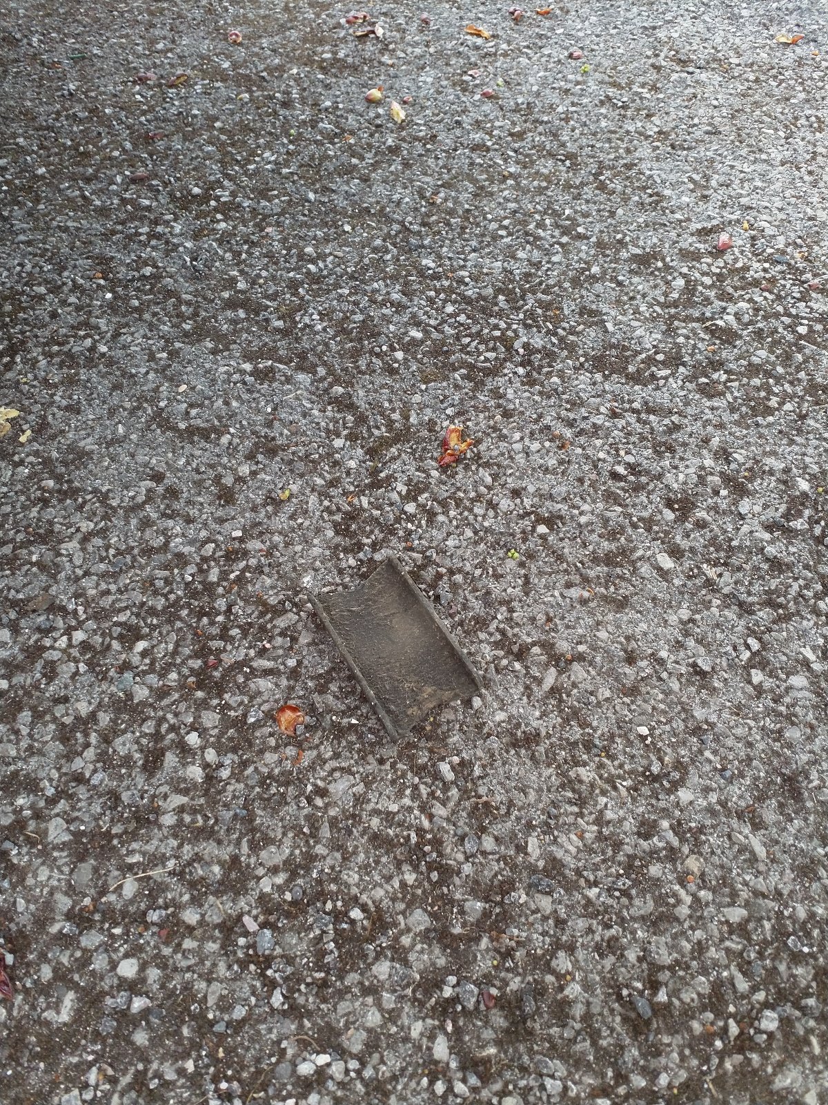 Nearside shackle plate where it fell yesterday.