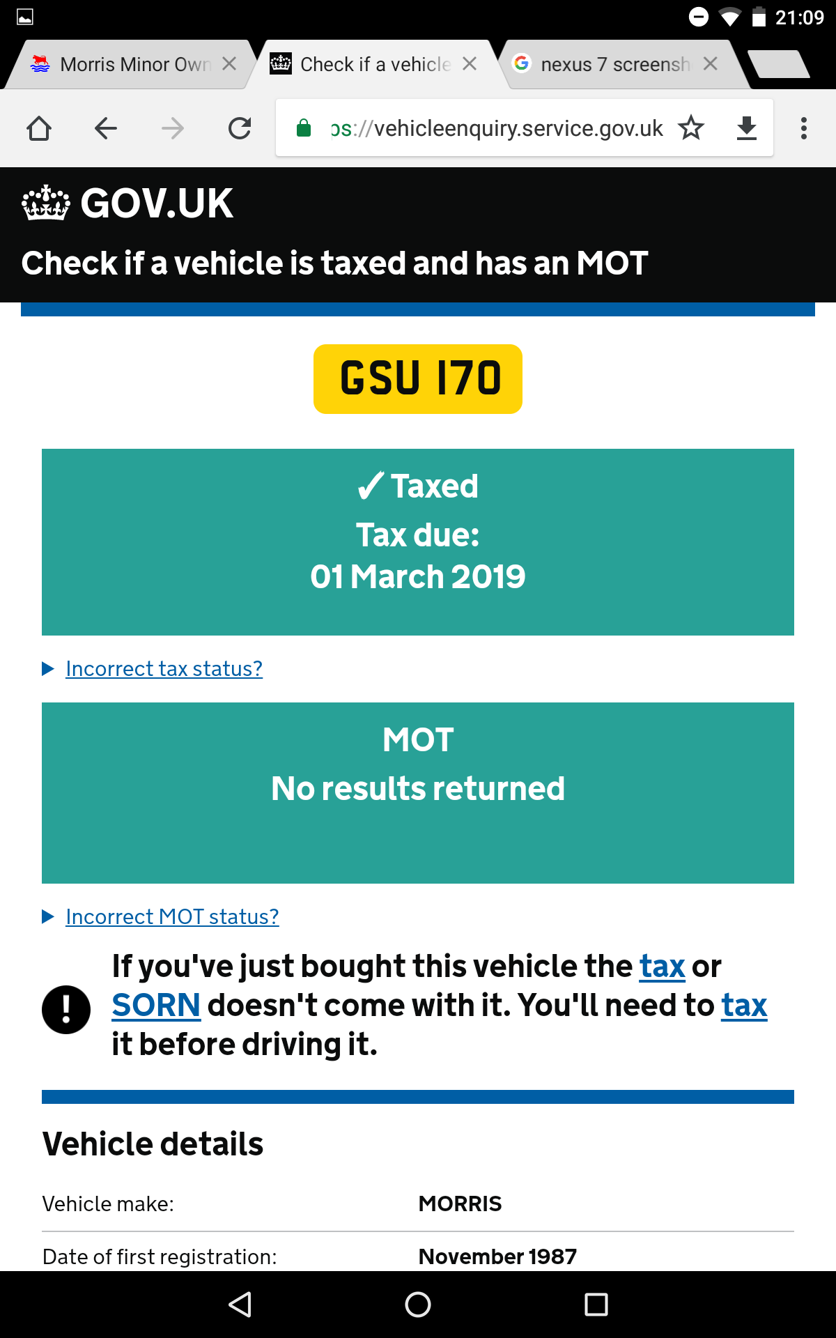 DVLA info.
