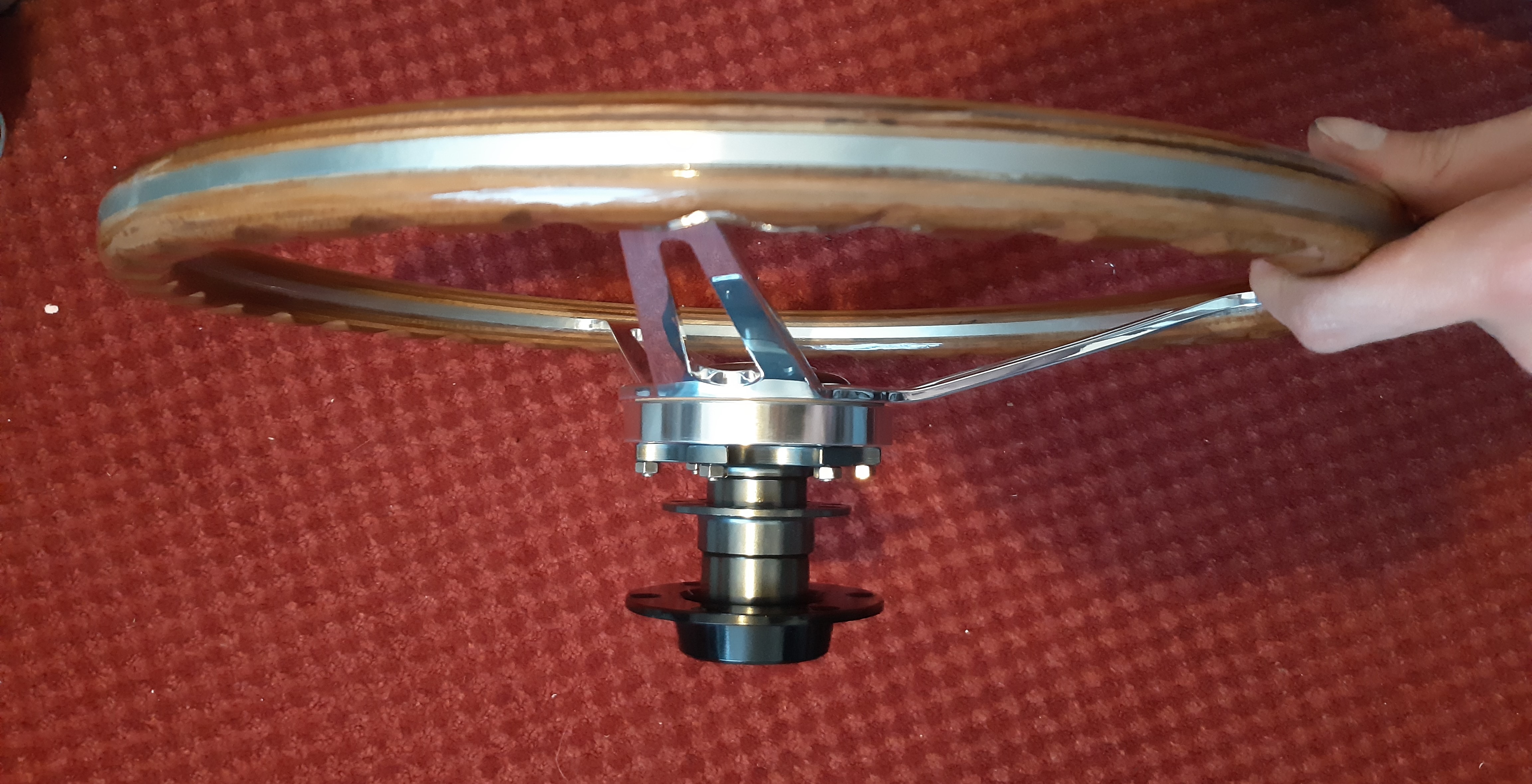 Custom wheel boss.